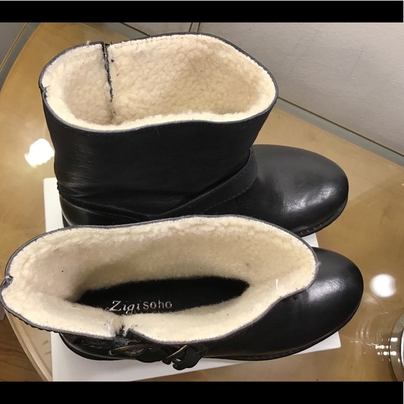 Beautiful Zigi SohoLeather Black Ankle Winter Boot - Picture 14 of 15